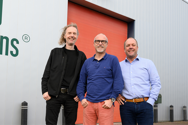 alcons-audio-tom-back-shareholders Left to right: Phil de Haan, Tom Back and Maurice Laarhoven