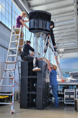 Setting up gear at Bridge Yard