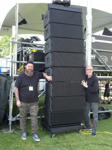 Erik Rogers and Tom Back with LR24 array