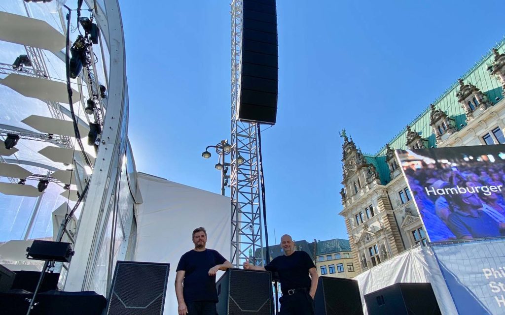 Kay and Uwe with LR24 line-array