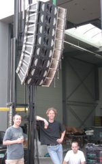 Tom, Phil and Jeroen with first LR16 pro-ribbon line-array in 2004